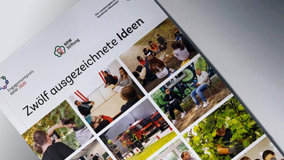 Titelseite der Broschüre zum Engagementpreis NRW 2020