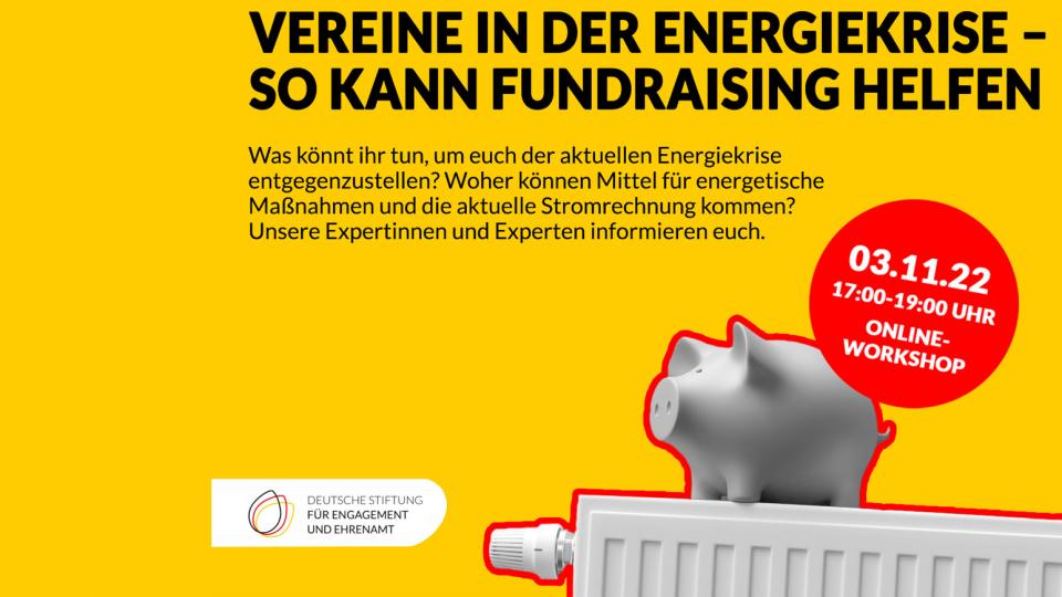 Online-Workshop: Vereine in der Energiekrise – so kann Fundraising helfen