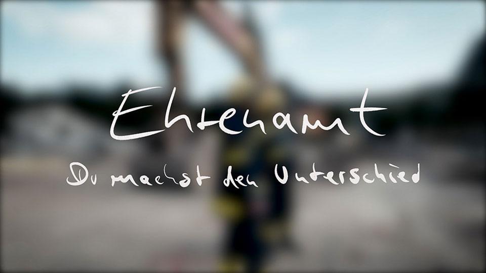 Screenshot des Titelfilm zur Videoserie »Ehrenamt – Du machst den Unterschied«