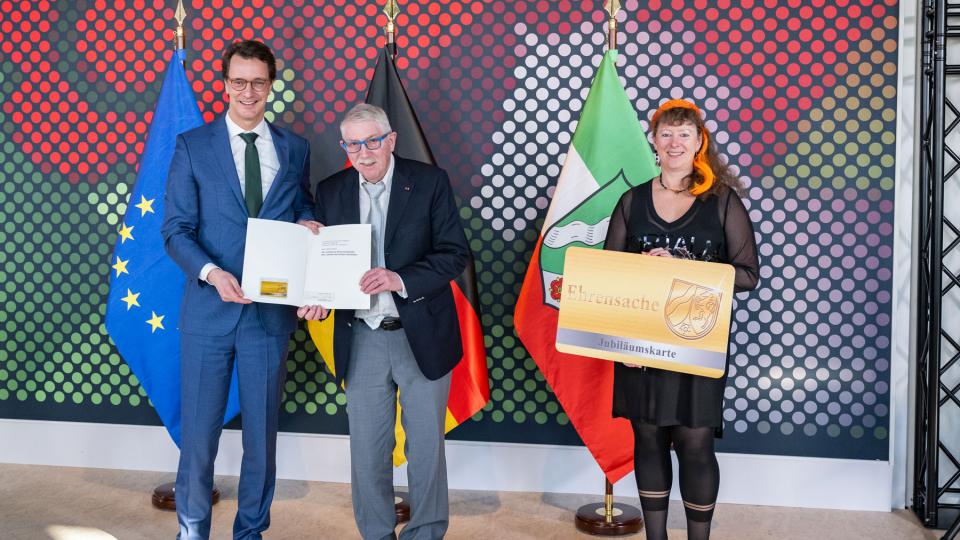 Verleihung der Jubiläums-Ehrenamtskarte NRW an Ulrich Jeromin aus Bochum