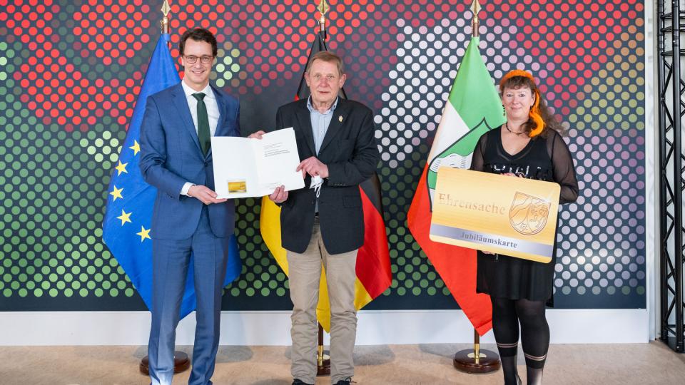 Verleihung der Jubiläums-Ehrenamtskarte NRW an Reinhard Noltenhans aus Versmold