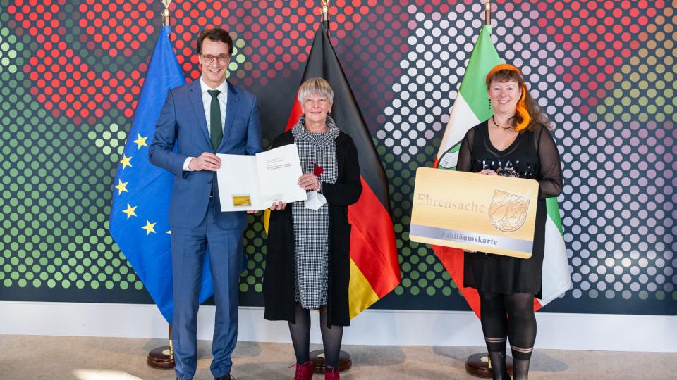 Verleihung der Jubiläums-Ehrenamtskarte NRW an Andrea Peter aus Blomberg