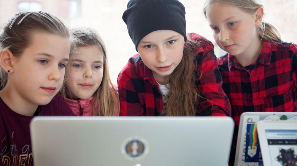 Freie Netzwerker e.V.: Junge Mädchen arbeiten am Laptop 