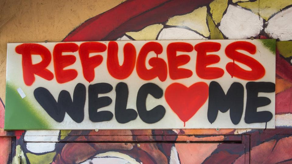 Graffiti: Refugees Welcome
