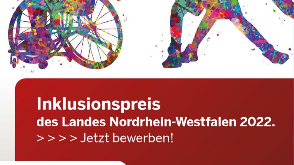 Inklusionspreis des Landes Nordrhein-Westfalen 2022. Jetzt bewerben!