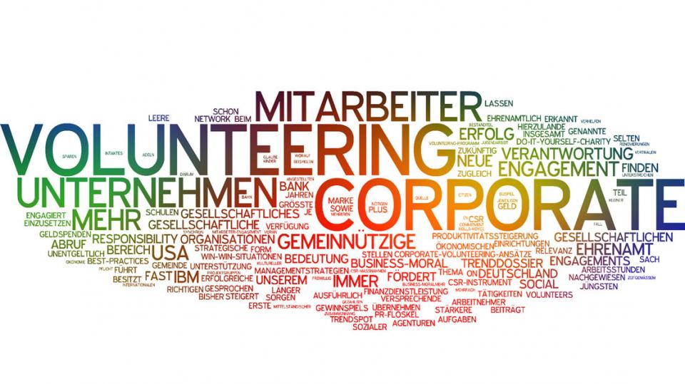 Wordcloud Corporate Volunteering