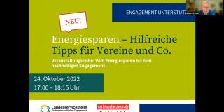 Energiesparen – Hilfreiche Tipps für Vereine und Co. am 24. Oktober 2022